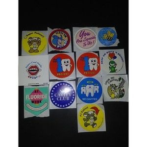 Vintage Lot of 13 Dentist / Doctor Stickers